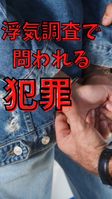 【サレ知っトク情報⑱】浮気調査で問われる犯罪