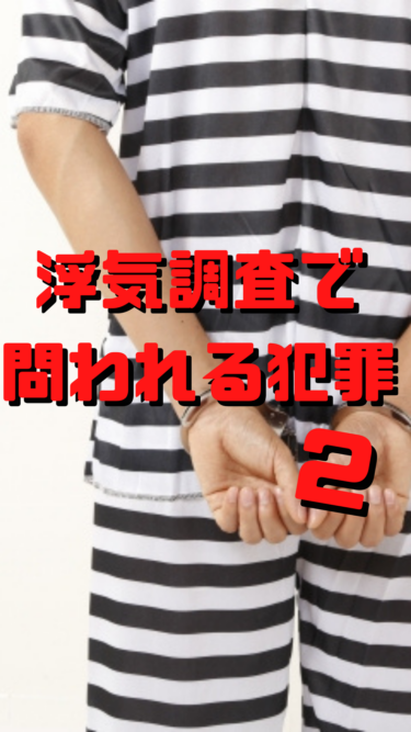 【サレ知っトク情報⑲】浮気調査で問われる犯罪２